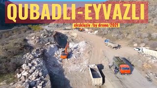 Qubadlı-Eyvazlı avtomobil yolunun tikintisi | by drone 2021