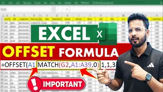 Excel Tutorial for Beginners : OFFSET Formula in Excel | Microsoft Excel #excel