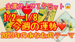 💖金運が上がると😳噂のタロット💖「1/2~1/8今週の運勢・2023年のあなたのテーマ❤️」