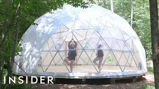 Camp Out In A Giant Clear Dome In The New York Woods