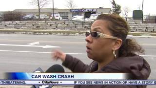 Video: Unlicensed car wash attendant crashes client’s SUV