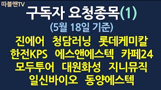 구독자 요청종목(1)_5월18일 기준