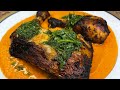 Roast chicken, romesco sauce and gremolata