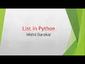 List In Python | How to use append, clear, copy, count, extend, index, insert, pop on List