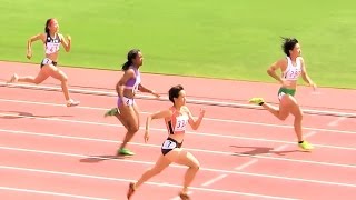 2015インターハイ陸上 女子200m予選4組20150801