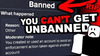 It's now impossible to get un-banned on roblox... (Enforcement Unban Method Patched)