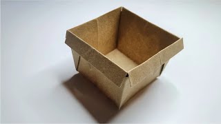 Square box. Origami. Paper Crafts