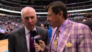 Gregg Popovich's Sideline Interview vs. Mavs (04-10-14)