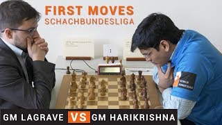 Lagrave vs Harikrishna | First Moves | Schachbundesliga 2019