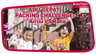 Packing Challenge Pakai Koper Skuter Vespa Anak feat. Airriu vs Ralia | BukaPaket for Kids