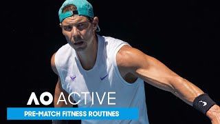 Nadal and Medvedev Show Pre-Match Fitness Routines | Australian Open 2022 | AO Active
