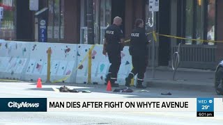 Man dies on Whyte Avenue