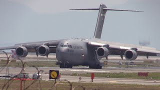 17/05/29 岩国基地 外来機 USAF 3WG/176WG C-17A Globemaster III Landing at MCAS Iwakuni