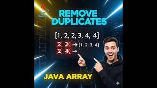 Remove Duplicates from Array in 30 Sec ⚡ #corejava #coding #dsa #programming #ai #engineering
