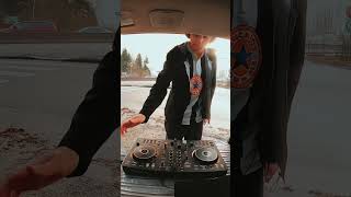 dumb DJ next to busy highway  #dj #housemusic #highway #cars