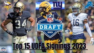 Top 15 UDFA Signings From The 2023 NFL Draft!