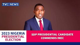(WATCH) SDP Presidential Candidates commends INEC in his Polling Unit