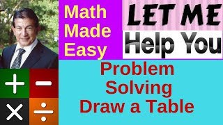 Problem Solving - Drawing a Table