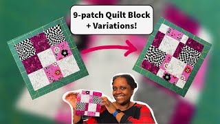 Let's make a Scrap Fabric 9-Patch Quilt Block! | An Easy and Simple Beginner Sewing Project