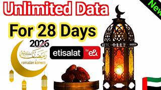Etisalat Special: Unlimited Data for Only 25 AED (Full Month)