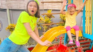 The Floor is lava song for kids from Alex and Nastya