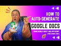 Auto-Generate Google Docs from Google Sheets | Apps Script Automation Tutorial (FREE Source Code)