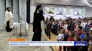 Te Deum și daruri de Sfântul Nicolae la Liceul Românesc „Nicolae Bălcescu” din Gyula, Ungaria