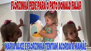 ❤️VIRGÍNIA FONSECA FLORZINHA QUER QUE O PATO FALE MARIA ALICE TENTA ACORDA A MAMÃE ❤️