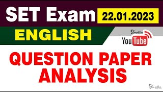 SET - English live Question Paper Analysis | SET EXAM 2023