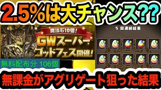 2.5%は大チャンス！無課金が魔法石100個でアグリゲートを狙った結果・・・【しげドラ#396】