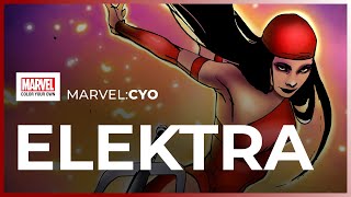 Elektra | Digital Coloring Tutorial | Marvel: Color Your Own