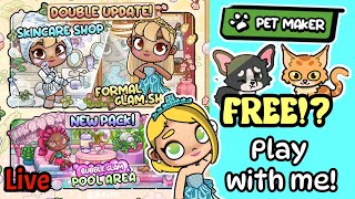 (LIVE) Play with ME! Pool Party + Pet Maker Free? (Avatar World with Lisa)