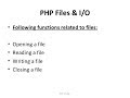 PHP-FILE INPUT OUTPUT FUNCTION