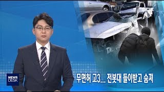 무면허 고3.. 전봇대 들이받고 숨져-R (181127화/뉴스데스크)