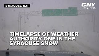 Timelapse: Watch Weather Authority One on the Thruway \u0026 streets of downtown Syracuse