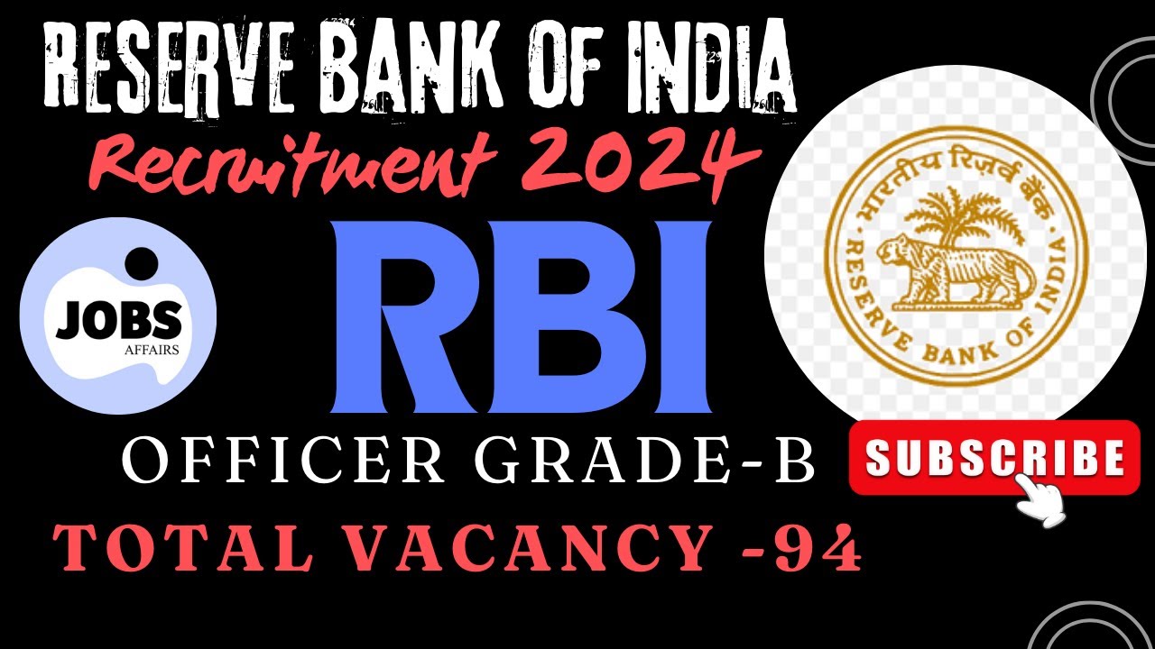 RBI Grade B Officers Recruitment 2024 | RBI Latest Recruitment 2024 ...