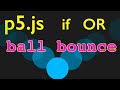 p5.js bouncing ball