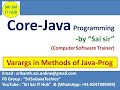 59. Varargs in Method Parameter of Java-Program
