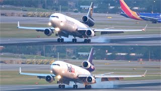 MD-11 Duo | UPS and FedEx Triholer Landings | MSP