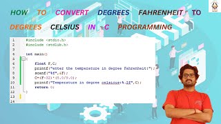 How to convert degrees Fahrenheit to degrees Celsius in C programming