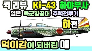 퀵리뷰 Ki-43 하야부사 하편 / 먹이감이 되어버린 매.... 일본육군항공대 주력전투기