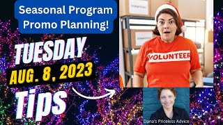 #TuesdayTips "Editorial Calendars for Planning Seasonal Programs!"