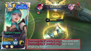 SATISFYING SNIPER BEATRIX! DITUDUH CHEAT AUTO AIM SAMA MUSUHNYA🤣