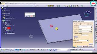 50. Rectangular Pattern - CATIA Part design