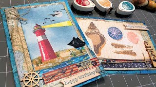 Coastal Inspiration! Layered Stamping Nautical Cards