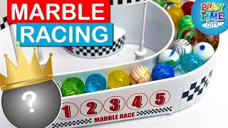 Marble Racing! Who is the king of the marbles? - Marble Genius Marble Run Racing Set