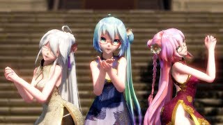 MMD TDA Miku , Luka \u0026 Haku -「桃源恋歌/Tougen Renka」