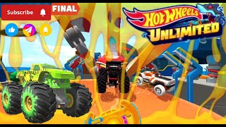 HOT WHEELS UNLIMITED MATTEL GAMES VIDEO VIP | RACE MONSTER TRUCK AT NEW HARD WORLD TRACK 🔥