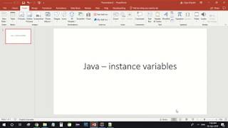 java instance variables, getters and setters, constructors