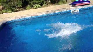 Front Flip into Pool in Slow Motion